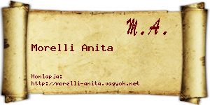 Morelli Anita névjegykártya